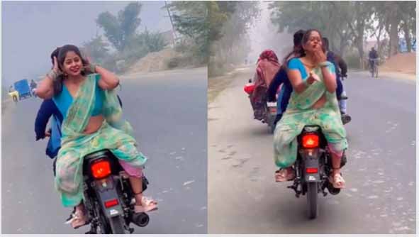 Hot Kiss Bike bhabhi